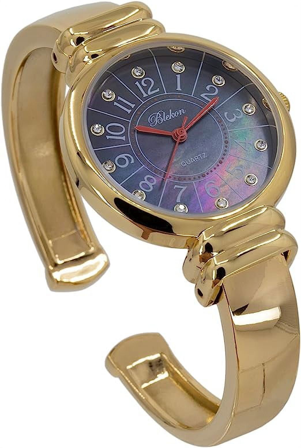 Buy Top Plaza Womens Fashion Analog Quartz Bangle Cuff Bracelet Watch  Rectangle Case Arabic Numerals Rhinestones Dress Jewelry Wrist Watches 6.5  Inches Online at desertcartINDIA